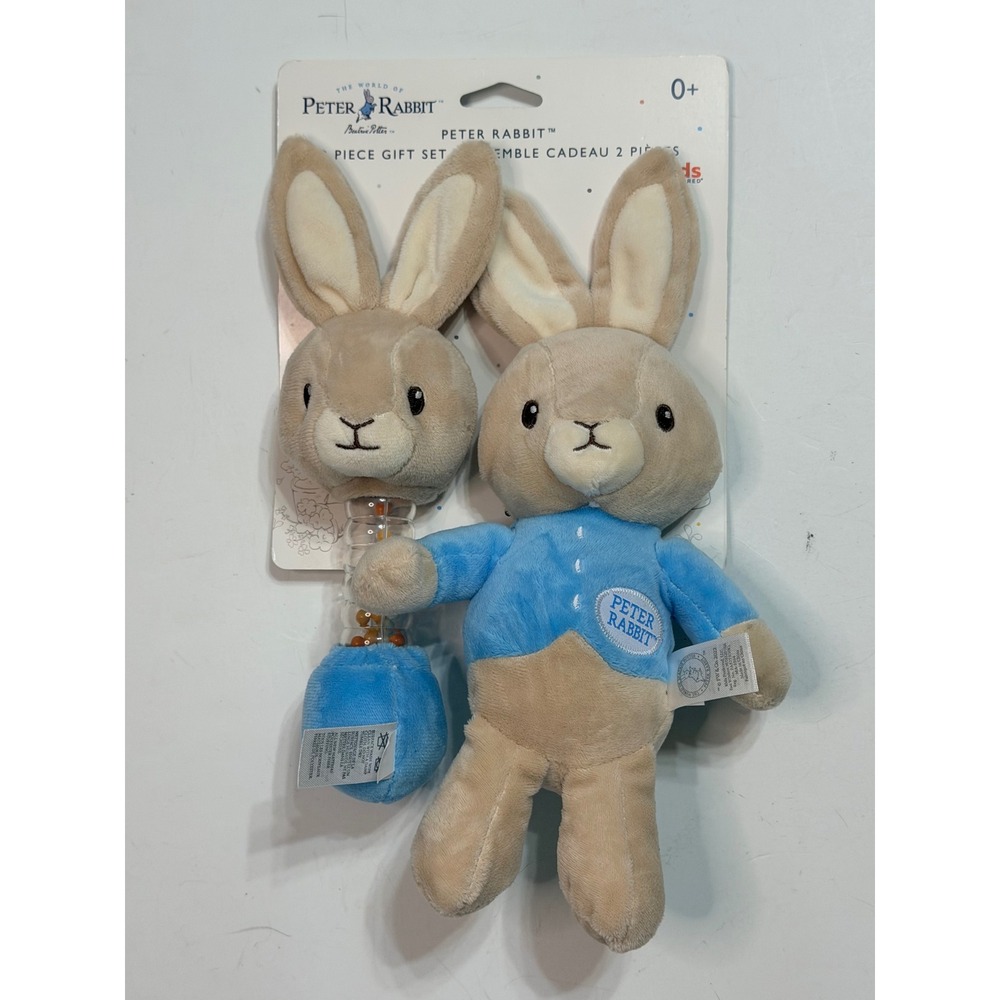 Peter Rabbit 2 Piece Gift Set Plush Toy and Rainstick Rattle Kids Preferred NWT